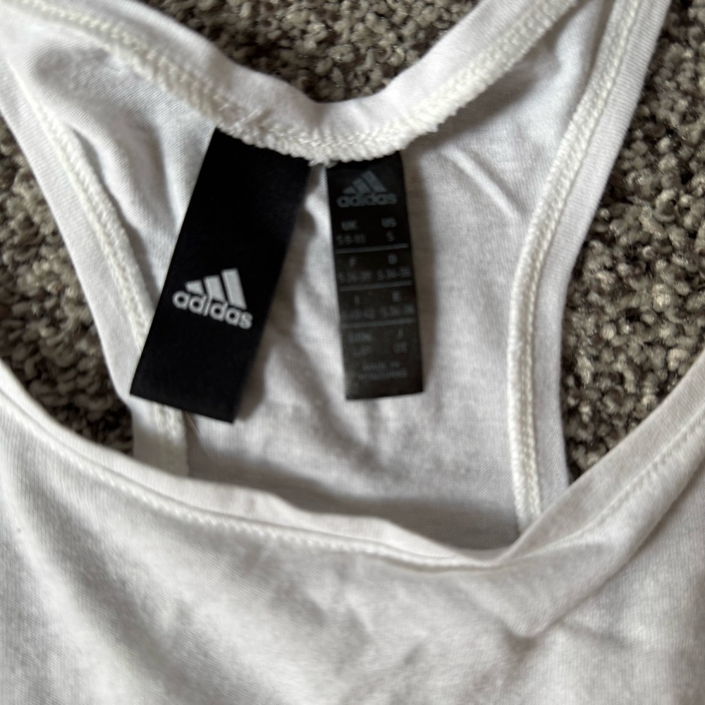 Adidas Classic White Racerback Tank - Picture 2 of 8